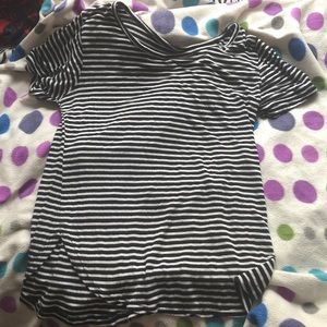 Large SPLASH black and white striped shirt